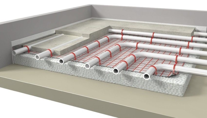 Схема облаштування теплої водяної підлоги