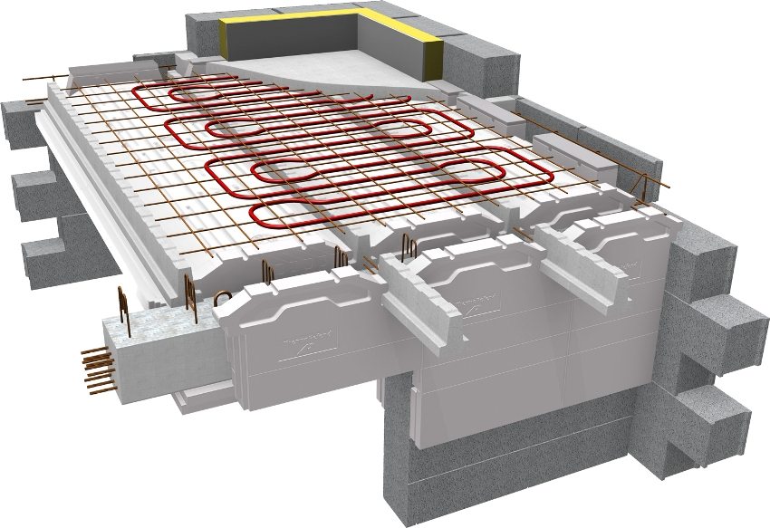 3D-схема облаштування теплої підлоги в приватному будинку