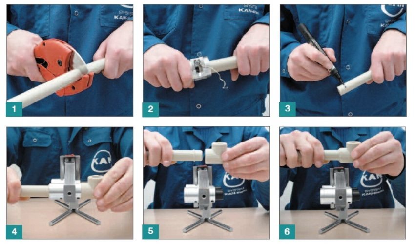 Кроки з'єднання поліпропіленових труб за допомогою паяльника